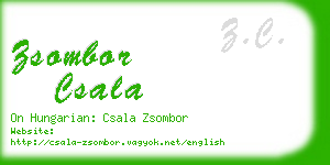 zsombor csala business card
